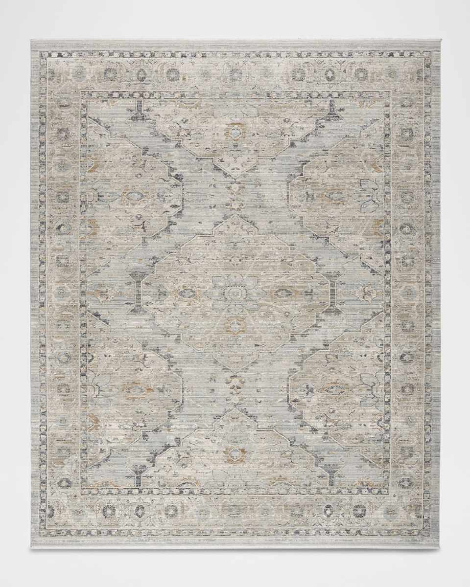 Lynx Light Blue Power-Loomed Rug, 9' x 12'